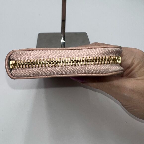 Furla Saffiano Leather Made in Italy Zip Around‎ Wallet in Blush - Picture 5 of 13